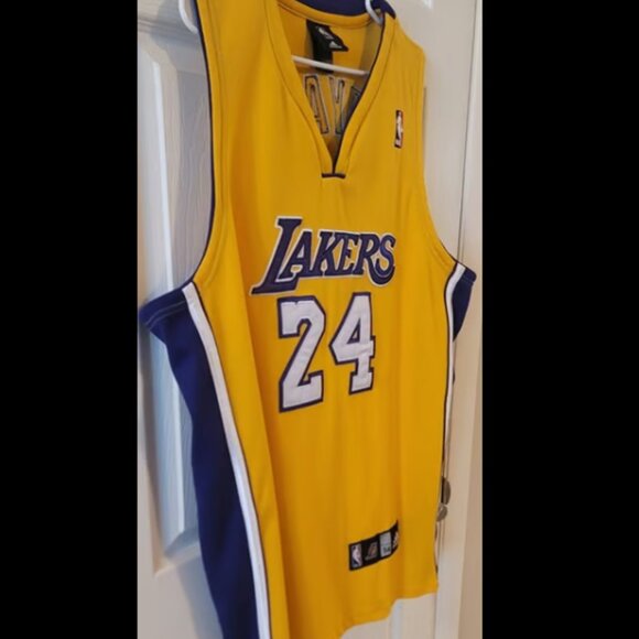 VINTAGE 2000's KOBE BRYANT LAKERS ADIDAS AUTHENTICS JERSEY FULLY STITCHED 54 XXL - Picture 4 of 9